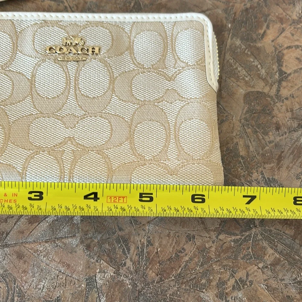 Coach Beige Monogram Wristlet - Picture 10 of 11